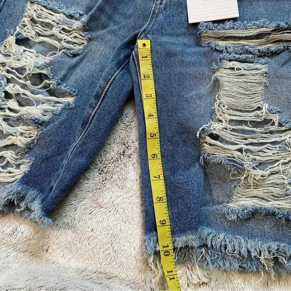 KanCan Ripped Denim Jean Shorts - Picture 8 of 9